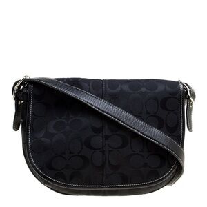 Coach Black Signature Canvas Crossbody Bag NWOT